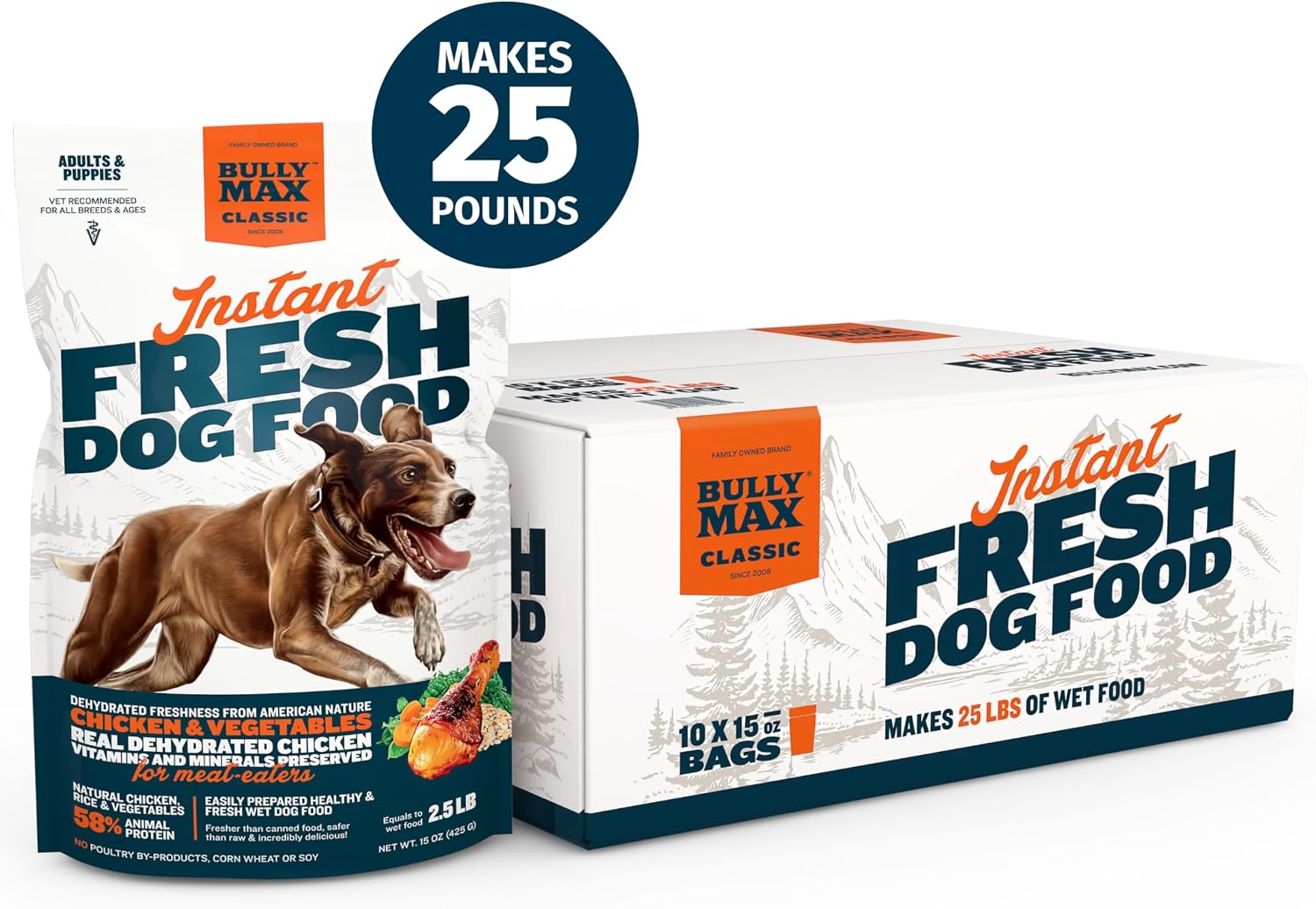 Ten pack bundle of Bully Max nutrient rich raw dog food