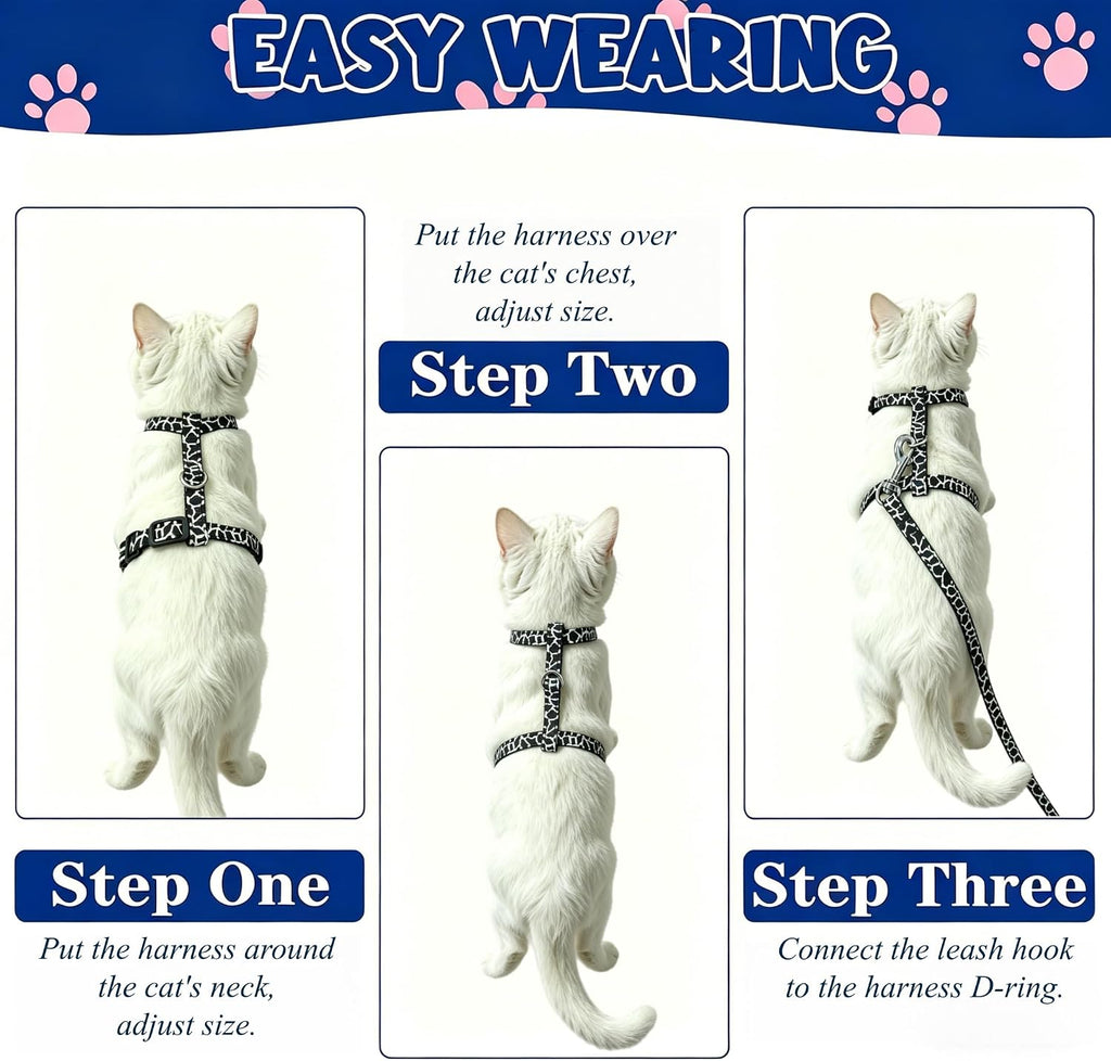 Mihachi cat harness set displayed with included leash