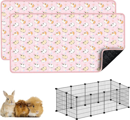 Guinea Pig Cage Liners, 2 Pack 49x24in Washable Guinea Pig Bedding, Waterproof Reusable & Anti Slip, Super Absorbent Guinea Pig Pee Pad for Small Animal, Rabbit, Bunny, Chinchilla, Brown - Image 9