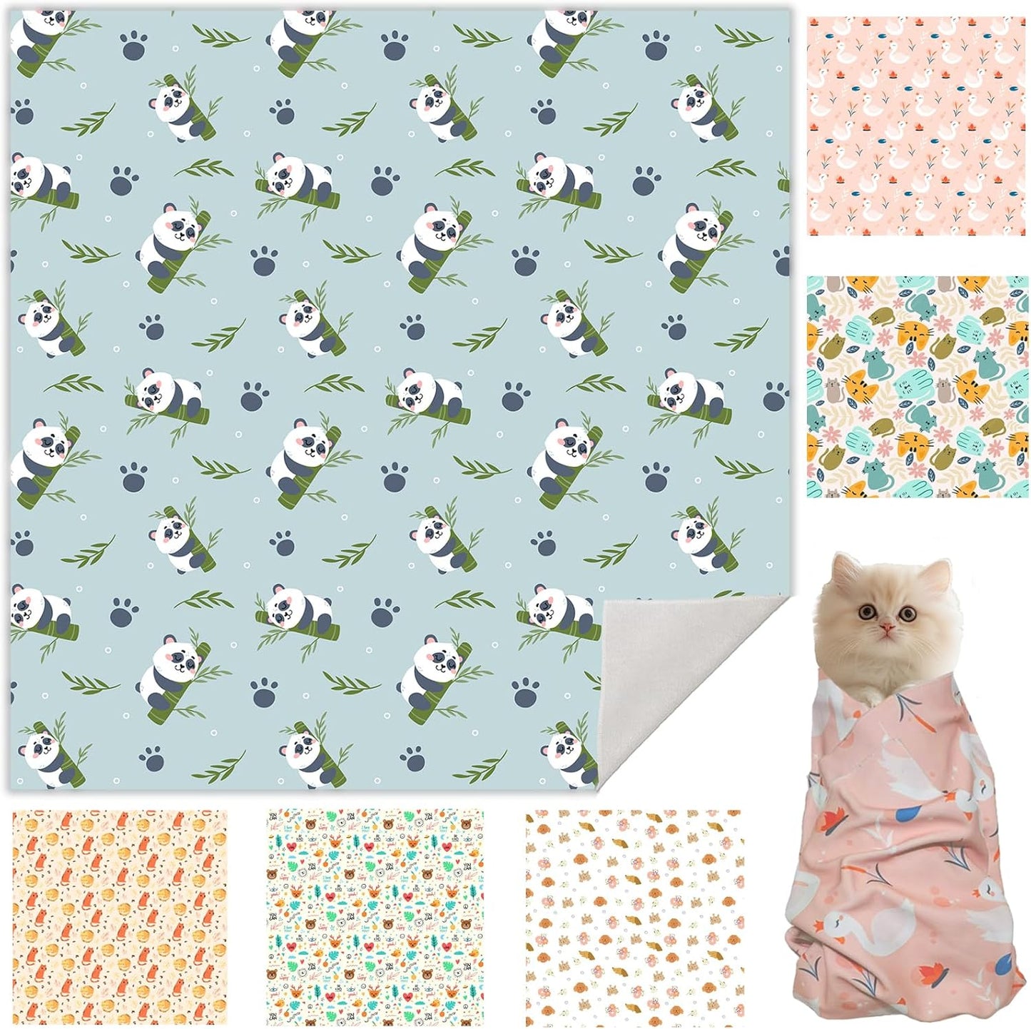 Multifunctional cat wrap packaging contents for domestic pet care