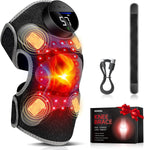ROMISA red light therapy knee brace front view showing the digital touchscreen controller.