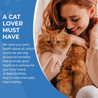 Cat enjoying food mixed with daily supplement