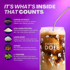 Everyday Dose Bold Medium Roast Mushroom Coffee 90mg Caffeine per serving with Grass-Fed Collagen, Chaga, Lions Mane & L-Theanine for Better Focus, Energy, Digestion, Skin, and Immunity 30 Servings - Image 4