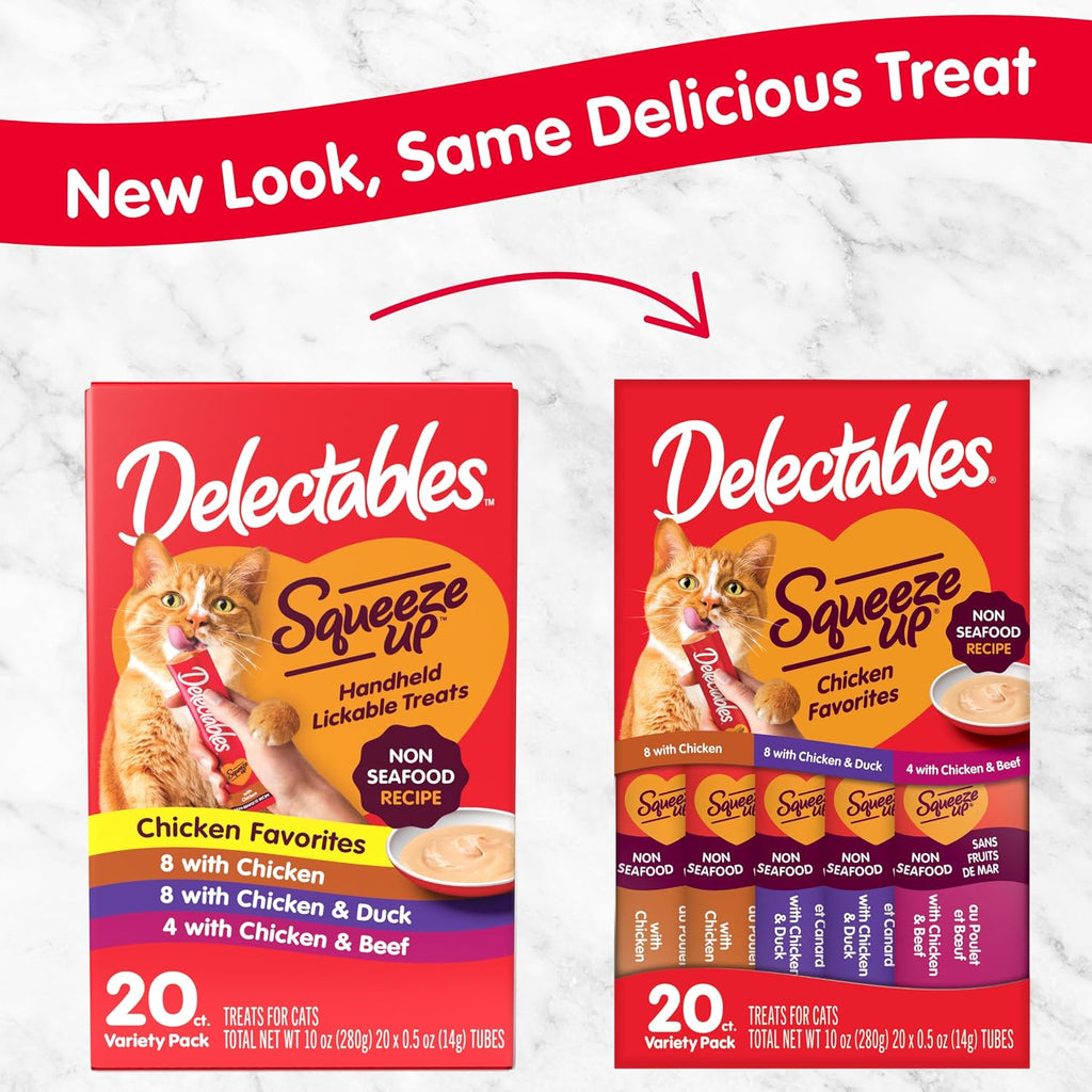 Delectables Squeeze Up Non-Seafood Variety Pack Lickable Cat Treat, 20 Count (Pack of 1) - Image 2