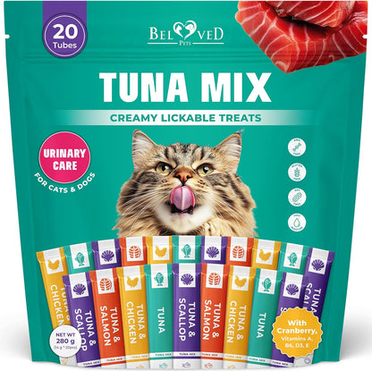 Creamy Lickable Cat Treats & Wet Food Squeeze Tubes - Liquid Kitten Snacks, Urinary Tract Care, Skin & Coat Health, Multivitamin Treats for Cats, & Small Dogs, Lick Up 40 Sticks Tuna + Chicken Mix - Image 9