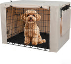Deblue Small Dog Crate Cover Indoor, Double Door Durable Polyester Pet Kennel Cover for Small Wire Crate - (24 inches, Black) - Image 13