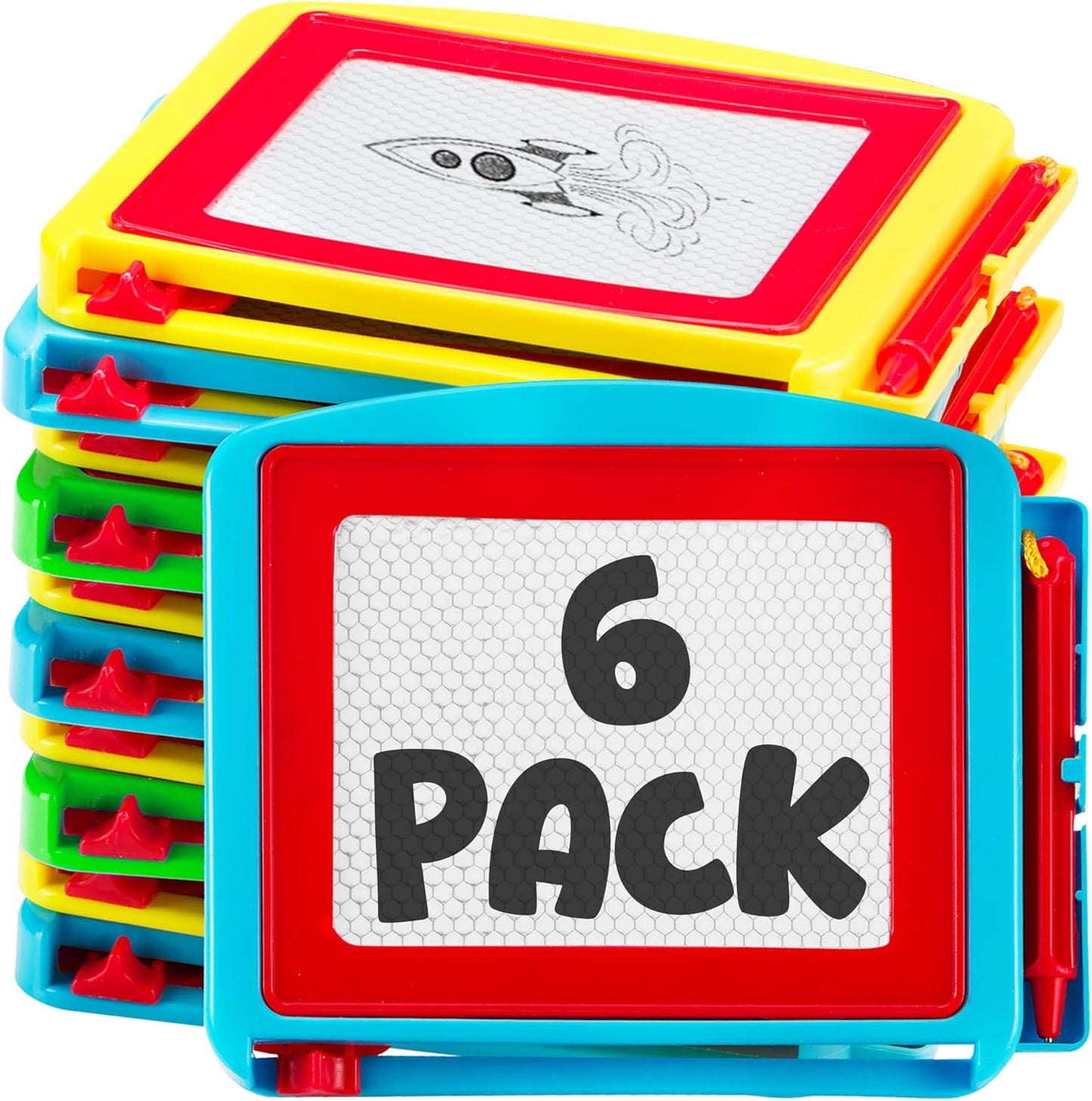 Bedwina mini magnetic drawing board pack of six front view