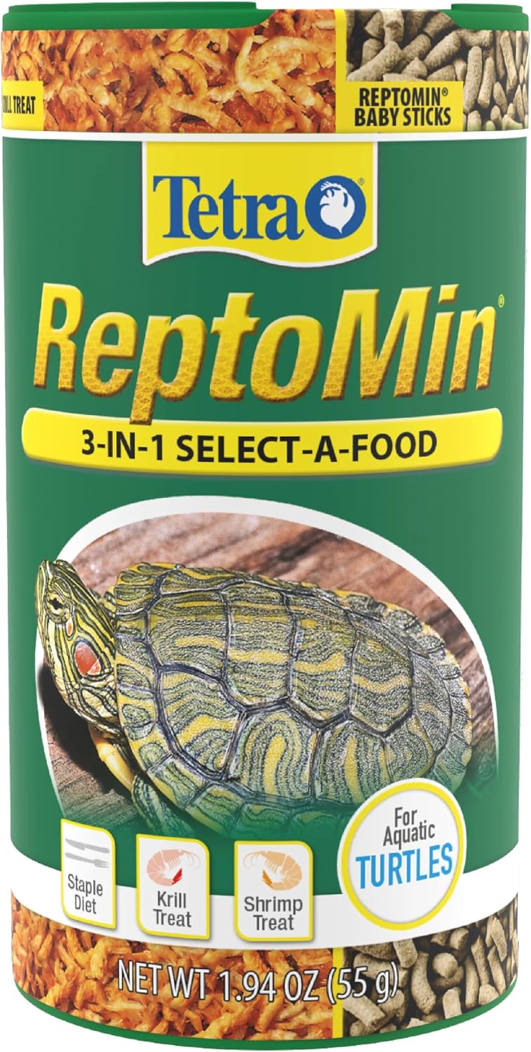 Tetra ReptoMin 3-in-1 Select-A-Food aquatic turtle food front view packaging