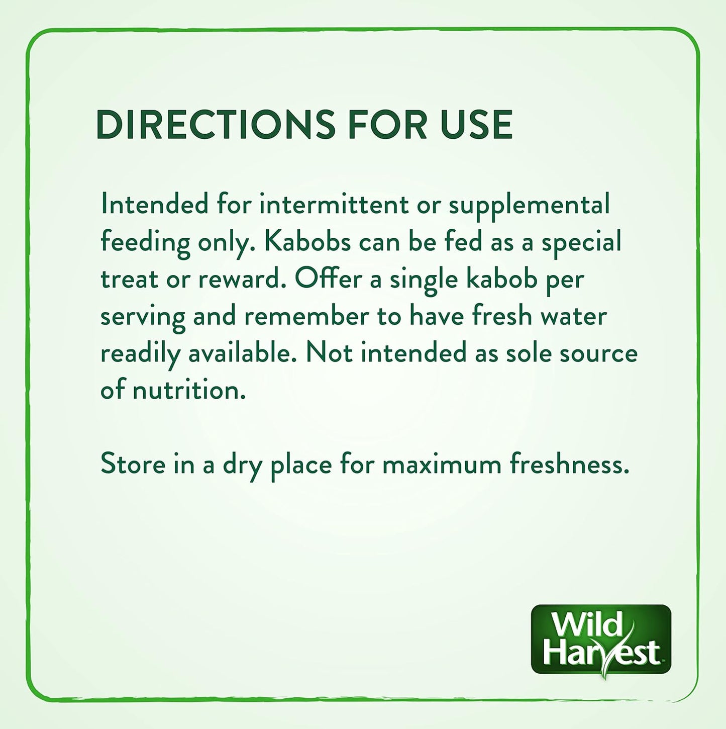 Pack of 6 Wild Harvest Fruit Kabobs for pet birds