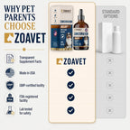 Side profile of constipation relief liquid for pets