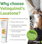 Vetoquinol Laxatone 2.5 ounce tube next to packaging box