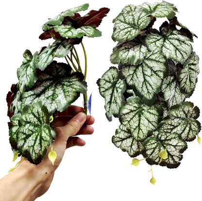Woyrise Reptile Plants for Terrarium, Artificial Hanging Plants with Suction Cups, Amphibian Tank Habitat Decor Plastic Plant for Bearded Dragons Lizards Snake Geckos Frogs - 2Pack Fake Monstera - Image 11