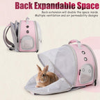 Back Expandable Backpack for Small Animals, Portable Travel Bag Breathable Pet Carrier Cages for Bunny, Guinea Pig, Bearded Dragon, Lizard, Rabbit, Squirrel, Tortoise, Kitten, Sugar Glider - Image 2