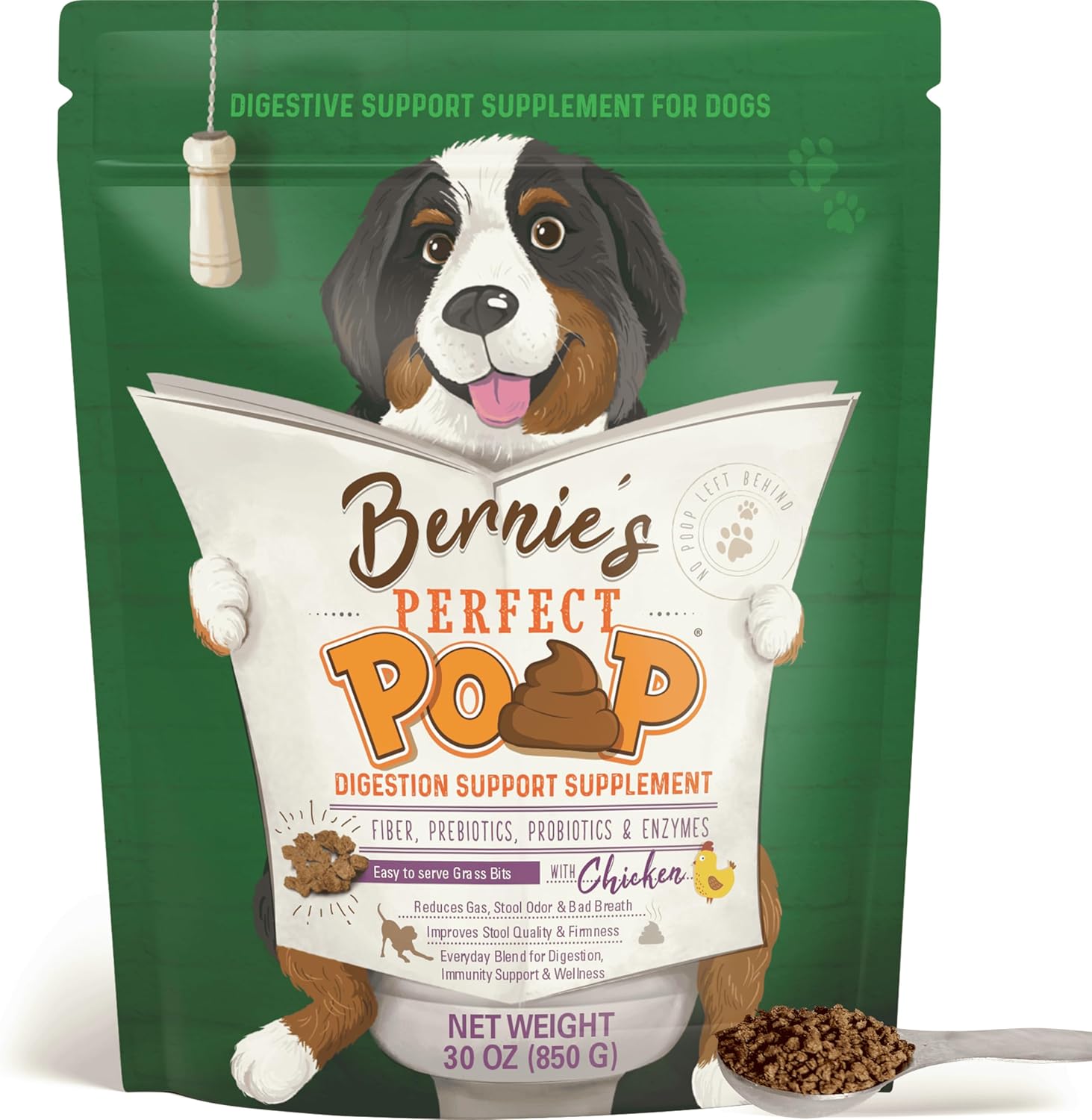 Perfect Poop Digestion & General Health Supplement for Dogs: Fiber, Prebiotics, Probiotics & Enzymes Relieve Digestive Conditions, Optimize Stool, and Improve Health (Cheddar Cheese, 12.8 oz) - Image 13