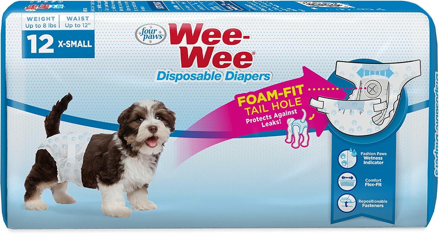 Four Paws Wee-Wee Super Absorbent Disposable Adjustable Dog Potty Training Diapers, Leak-Proof Protection for Dogs, Size Large, Over 19" Waist, 36 Count - Image 15
