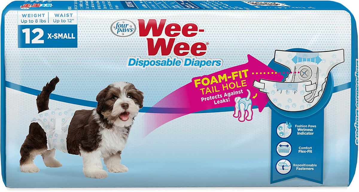 Four Paws Wee-Wee Super Absorbent Disposable Adjustable Dog Potty Training Diapers, Leak-Proof Protection for Dogs, Size Large, Over 19" Waist, 36 Count - Image 15