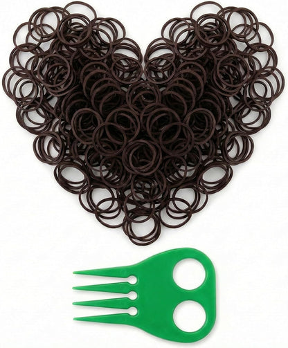 Equestrian grooming kit with hair bands and comb