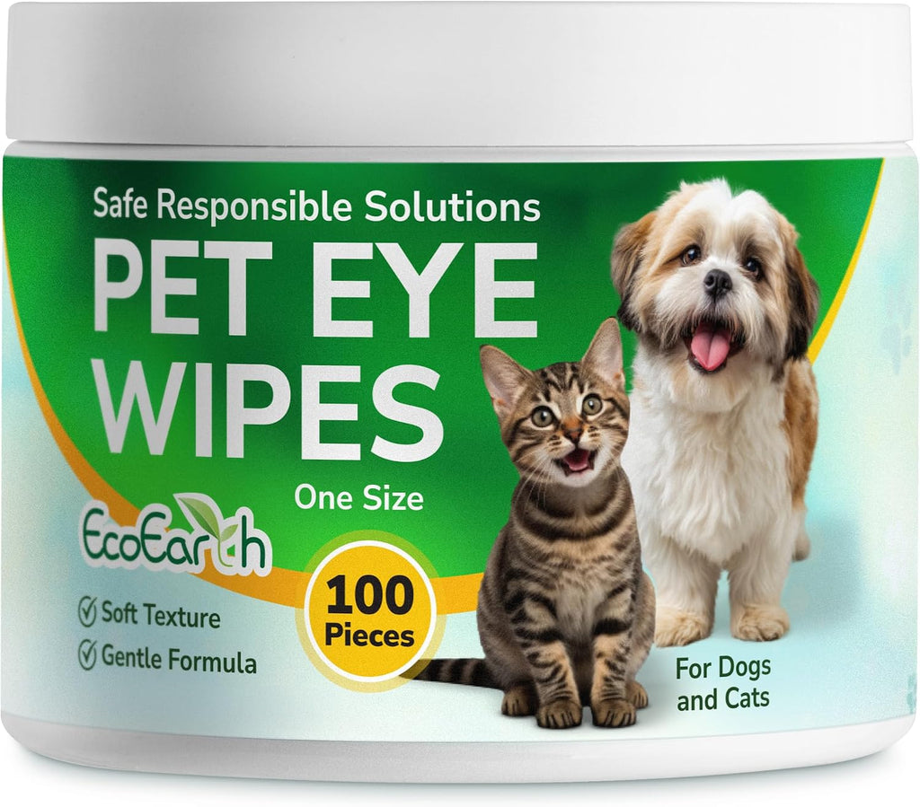 Disposable hypoallergenic pet eye cleaning pads for tear stain removal