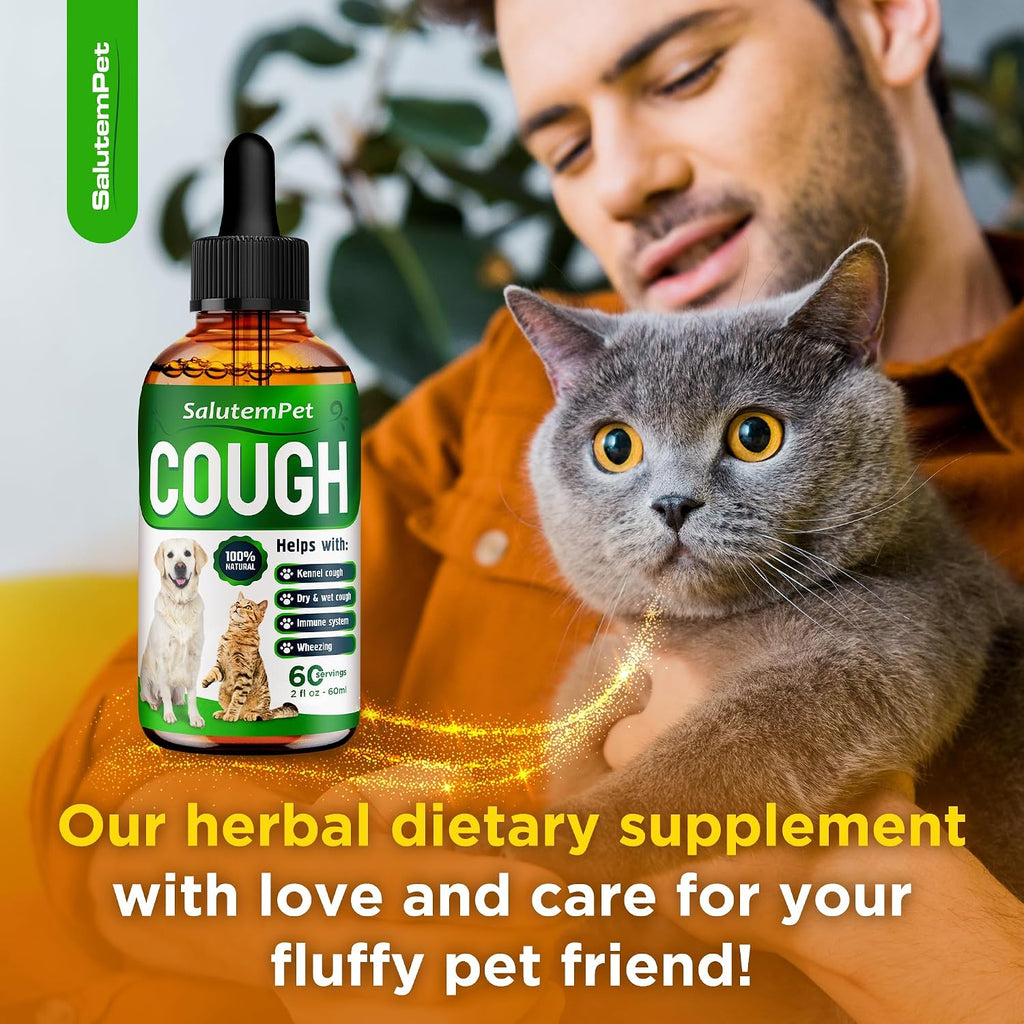 SalutemPet two fluid ounce liquid supplement bottle full display