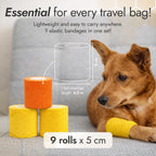 Detailed view of 5 cm width Qpets vet wrap roll