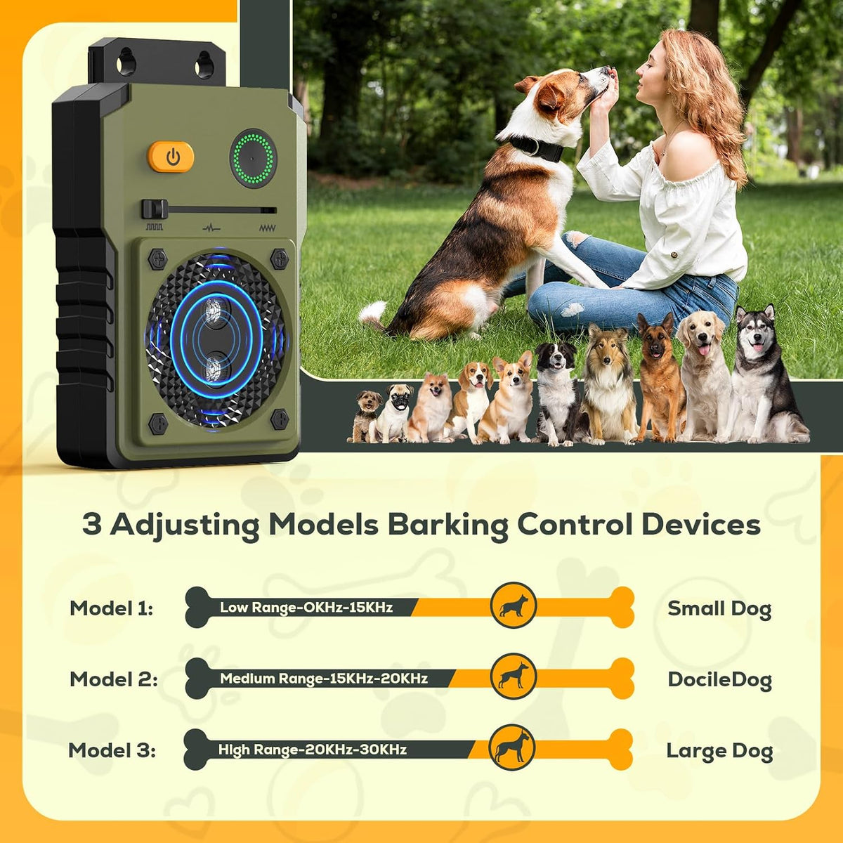 Pipuxi anti barking device mounted in outdoor garden setting