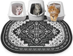 Bienbee Cat Litter Mat, 24" x 15" Litter Box Mat Rug with Non-Slip Bottom,Urine and Water Proof, Easy to Clean Cat Supplies Essentials for Indoor Kitty Kitten Floor, Bean-Green M - Image 15