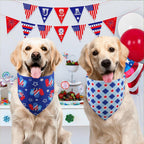 Adjustable patriotic dog neckwear for male and female pets