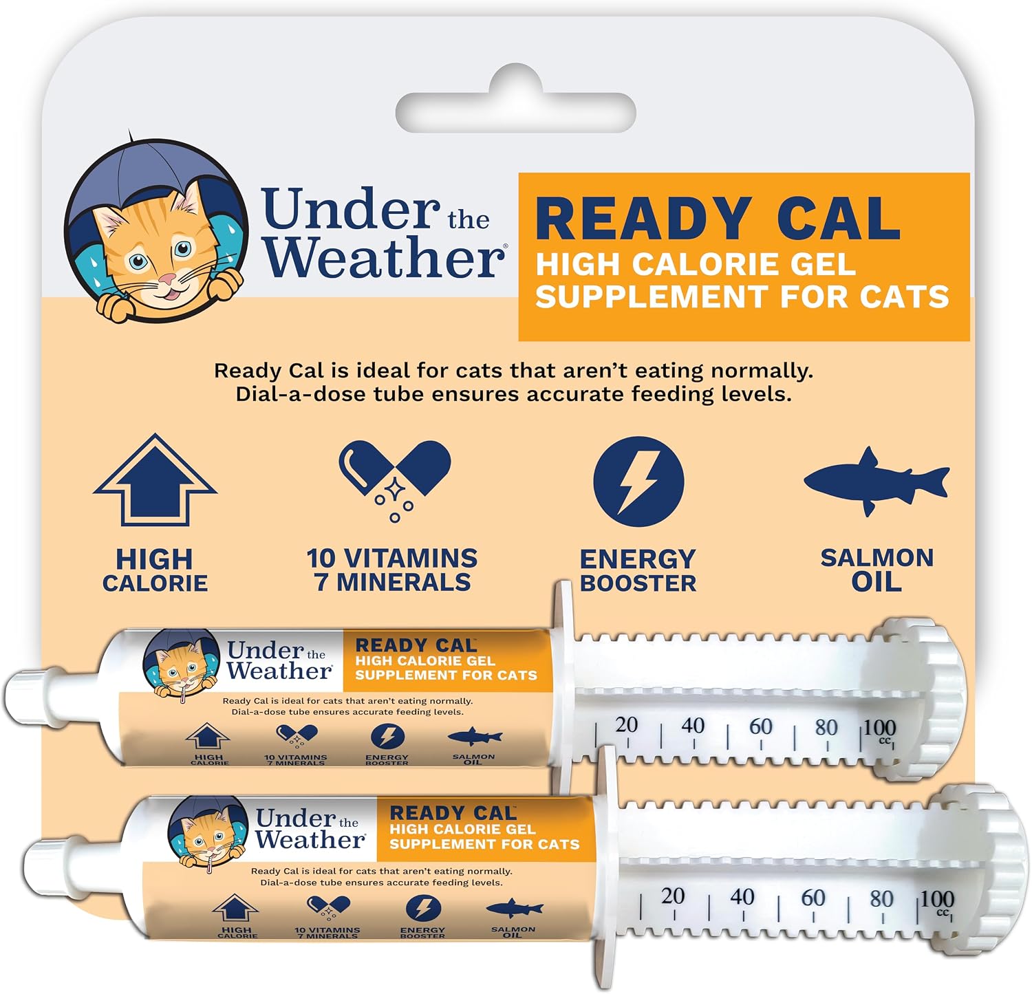 Under The Weather Pet | Ready Cal for Cats 100cc | High Calorie Supplement | Cat Weight Gainer and High Calorie Booster | 10 Vitamins, 7 Minerals & Omega Fatty Acids (for Cats 100cc) - Image 9