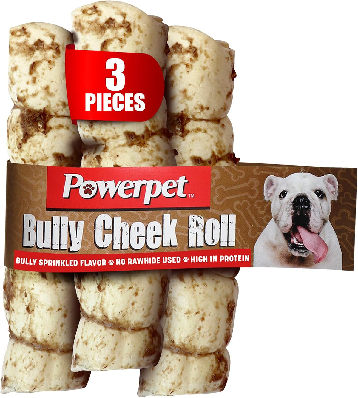 Powerpet Treats Bully Beef Cheek Rolls for Dogs - 100% Natural & Highly Digestible - High Protein, Low Fat - No Rawhide - Soft & Thick Chew Treat - Good Dental Hygiene - Bully Sprinkled Flavor - 1pc - Image 10