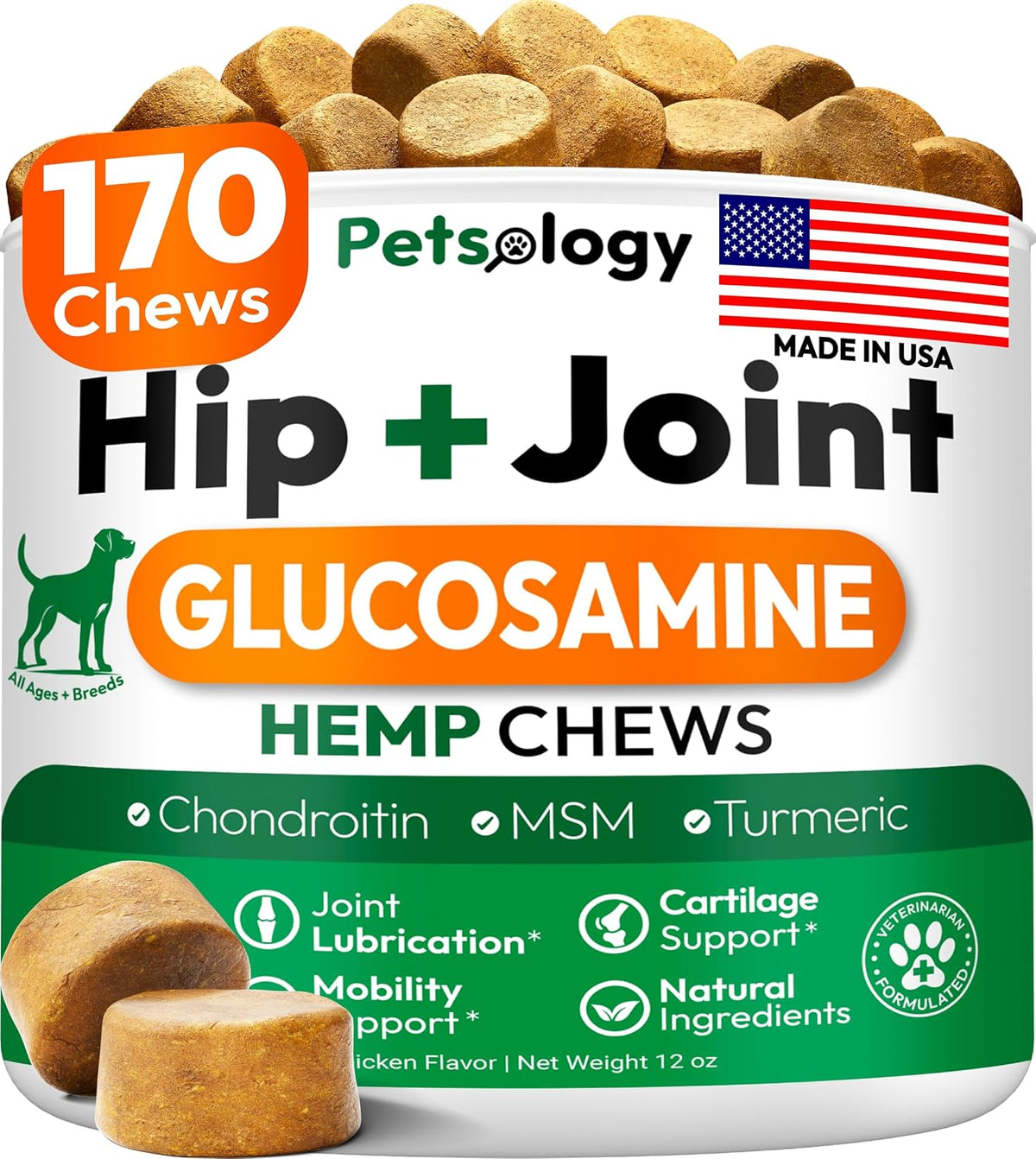 Glucosamine for Dogs - 250 Chews with Chondroitin - Hip and Joint Supplement with MSM - Turmeric - Omega 3 - Joint Pain Relief - Advanced Support for Dog Health - For Large, Medium & Small Breeds - Image 10
