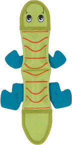 Outward Hound Fire Biterz Yellow Lizard Plush Firehose Material Interactive Dog Toy, Large - Image 14