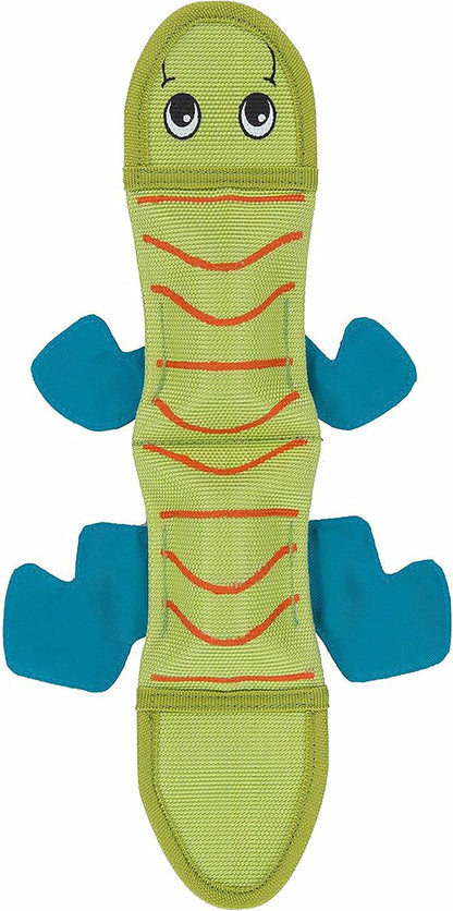 Outward Hound Fire Biterz Yellow Lizard Plush Firehose Material Interactive Dog Toy, Large - Image 14