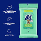Hypoallergenic dog grooming wipes with Wet Lock Seal packaging