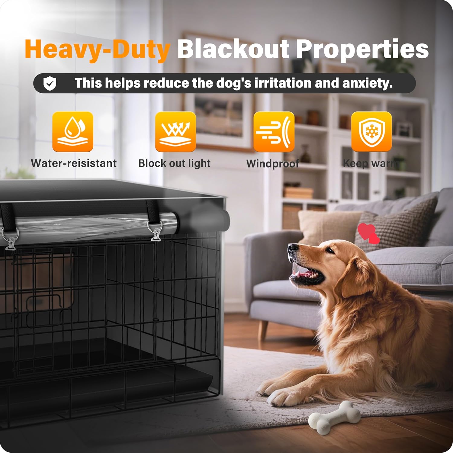 Bethshaya blackout pet cage cover blending with indoor home decor
