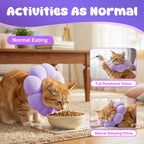 Lightweight purple flower shape pet cone collar for small dogs