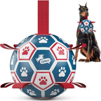 QDAN Dog Balls, World Cup Soccer Ball with Straps, Durable Herding Balls for Small Medium Pet, Puppy Birthday Gifts, Dog Water Toy, Pet Toys Puppy Ball (6 Inch) - Image 10