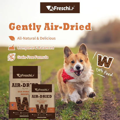 Natural grain free hypoallergenic turkey and salmon recipe kibble alternative ingredients layout