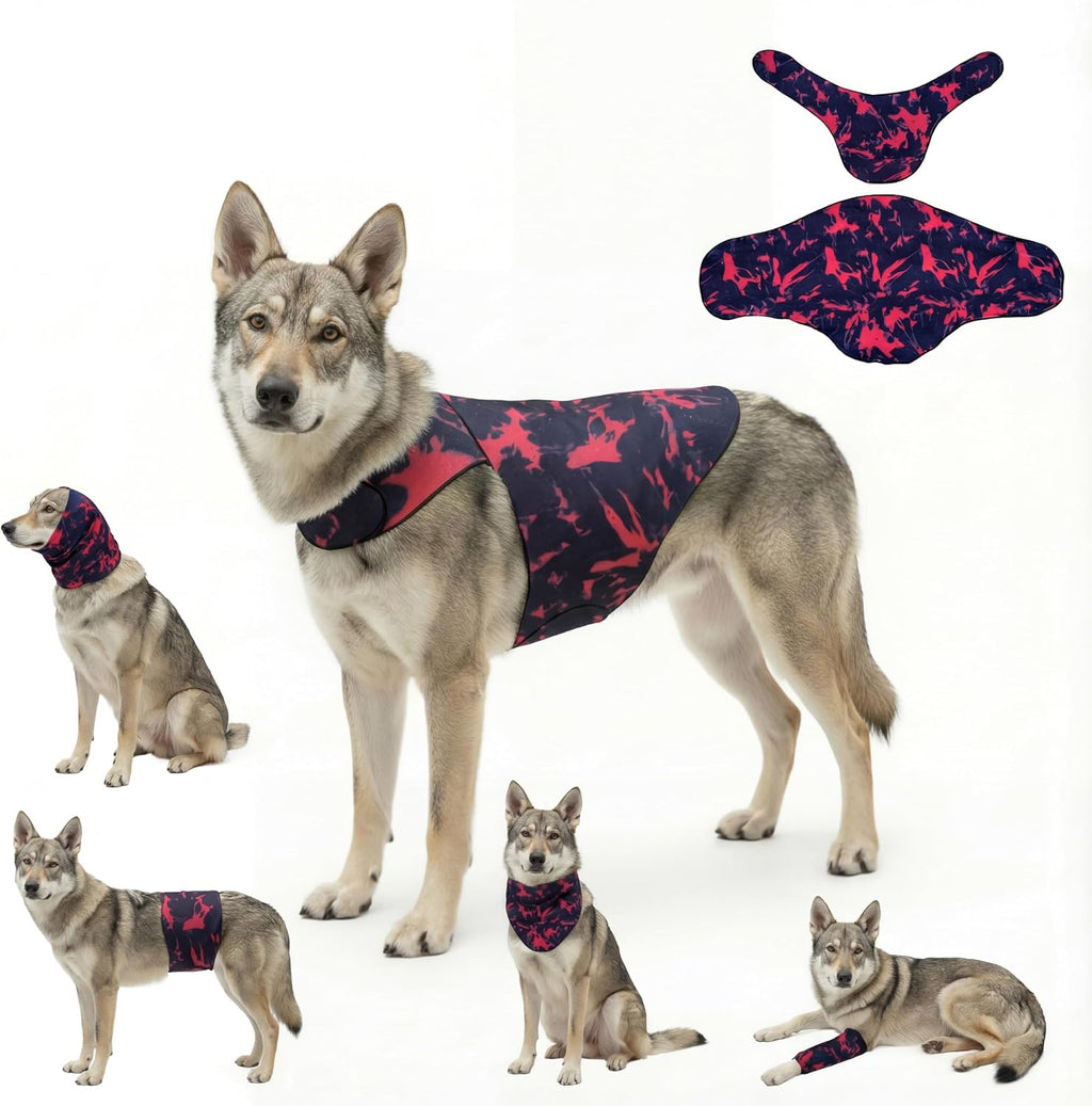 DAJIDALI(R) Dog & Cat Anxiety Vest & Spay Recovery Suit - Silent Adjustable Calming Wrap for Surgery & Thunderstorms - 2-Piece Cone & Recovery Onesie Alternative - Image 12