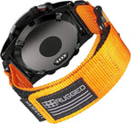 Hemsut H premium black woven loop sports band flat layout