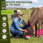 Adjustable non slip closures on SHOOFLY breathable equine fly leggings