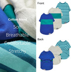 Gray color block Fitwarm dog shirt detailed view