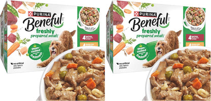 Purina Beneful Wet Dog Food Freshly Prepared Meals Beef Stew with Peas, Carrots, Rice, and Barley - (Pack of 8) 10 oz. Tubs - Image 15