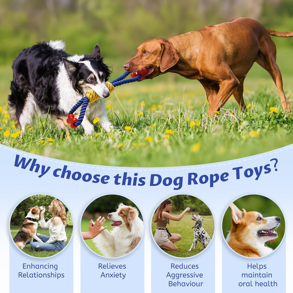 Aitmexcn teeth cleaning pet toy showing the double headed structure designed for medium and large dog breeds.
