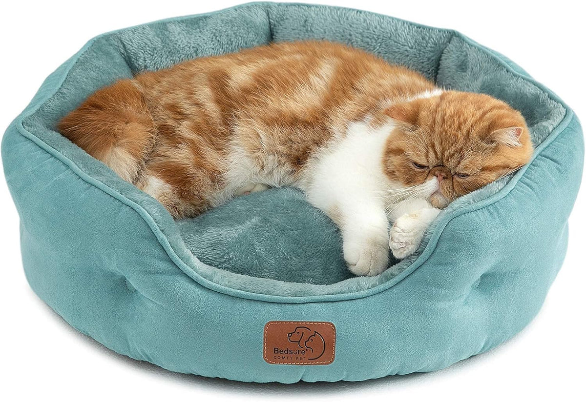 Bedsure Dog Beds for Small Dogs - Round Cat Beds for Indoor Cats, Washable Pet Bed for Puppy and Kitten with Slip-Resistant Bottom, 20 Inches, Camel - Image 12