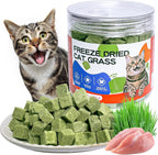 ZHSteveG freeze dried cat grass treats jar front view for digestive health