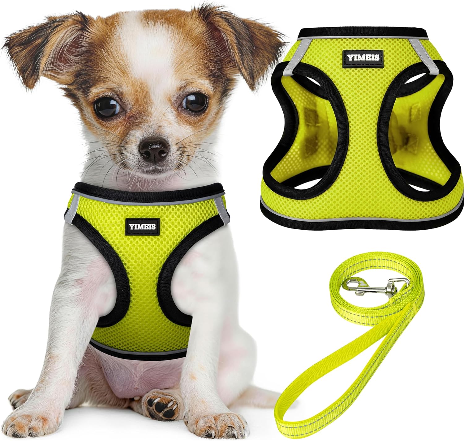 YIMEIS Dog Harness and Leash Set, No Pull Soft Mesh Pet Harness, Reflective Adjustable Puppy Vest for Small Medium Large Dogs, Cats (Pink, X-Small (Pack of 1) - Image 10