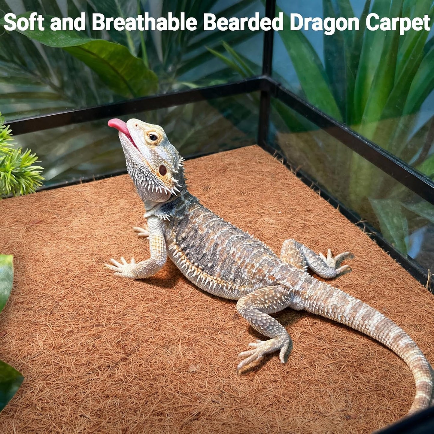 ZeeDix terrarium liner mat set of ten spread out to display the square dimensional size.