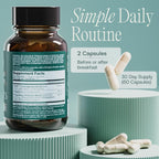 Bioma Probiotics bottle showcasing vegan and gluten-free attributes