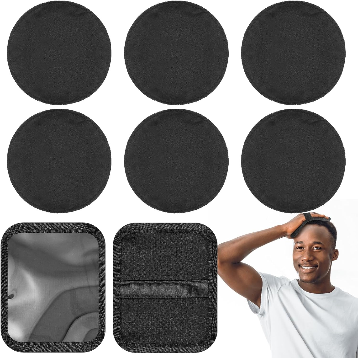 Drydiet 6 piece 360 wave crown patch set with training pad front view