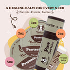 Travel size dog paw balm for hiking and beach trips